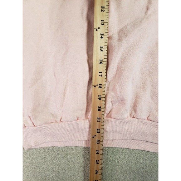 VTG Russell Sweatshirt Mens Large Pink Long‎ Sleeve Pullover Plain Jumper Casual - Picture 4 of 11